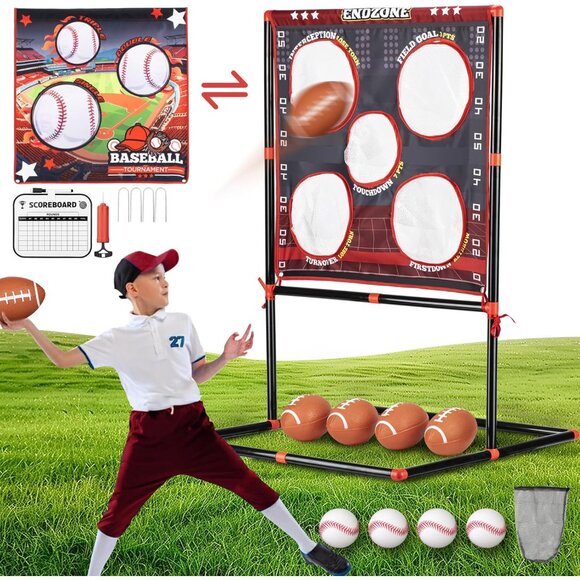 Football Toss Game for Kids Ages 3-8 - Outdoor Toy for Backyard Beach & Camping